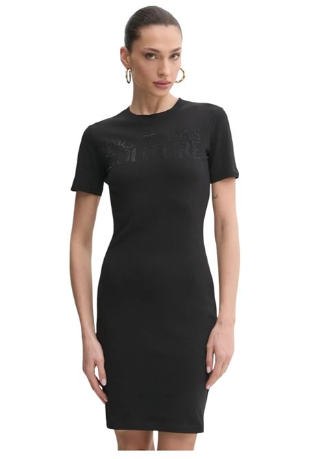 Abito T-shirt cristalli Institutional Logo VERSACE JEANS COUTURE | Abiti | 78HAOS04 CJ01S899